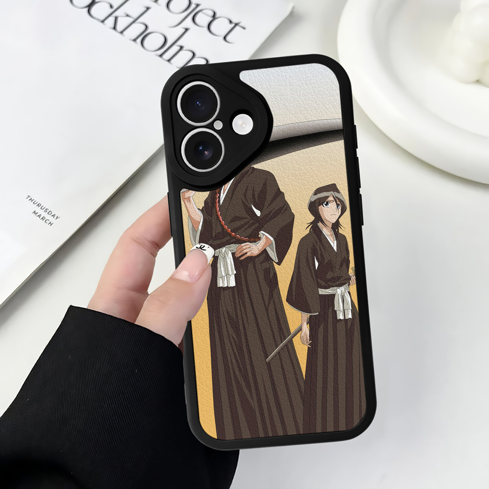 （画像用） ブリーチ BLEACH 【iPhone 16シリーズ対応】シリコンスマホケース（レザー調） 材質：シリコン